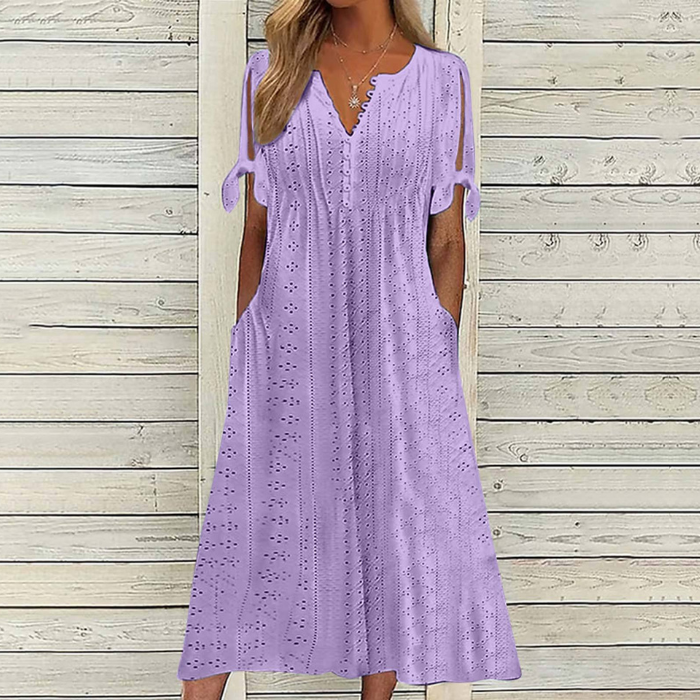 【Akció!】[S-5XL] Egyszerű és gyönyörű egyszínű ruha